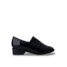 Black Pointed Toe Patent Slip-Ons